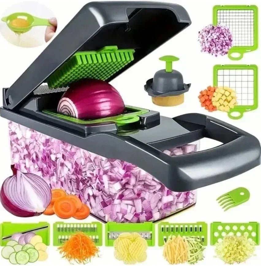 Laxina SlicePro™ – קוצץ ירקות 16 ב - 1 למטבח חכם, נקי ובטיחותי - Laxina Store