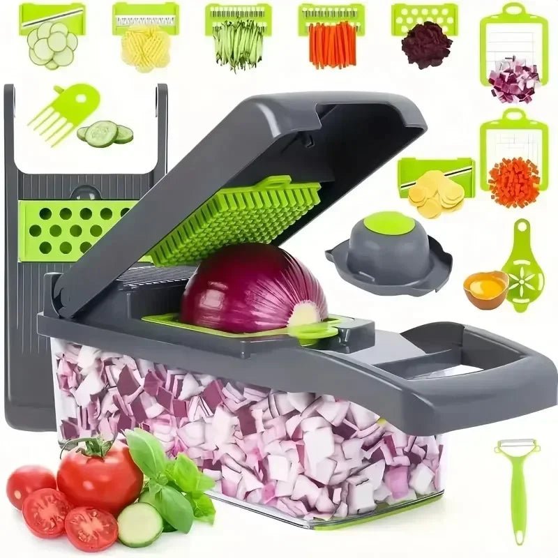 Laxina SlicePro™ – קוצץ ירקות 16 ב - 1 למטבח חכם, נקי ובטיחותי - Laxina Store